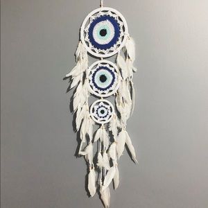 (2 LEFT) 3 Ft.- Evil eye dream catcher from Turkey